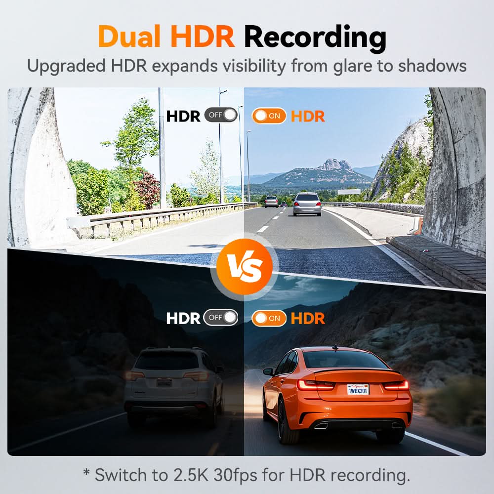 WOLFBOX X3 2.5K 60FPS STARVIS 2 IMX675 with ADAS  Mini Dash Cam - WOLFBOX