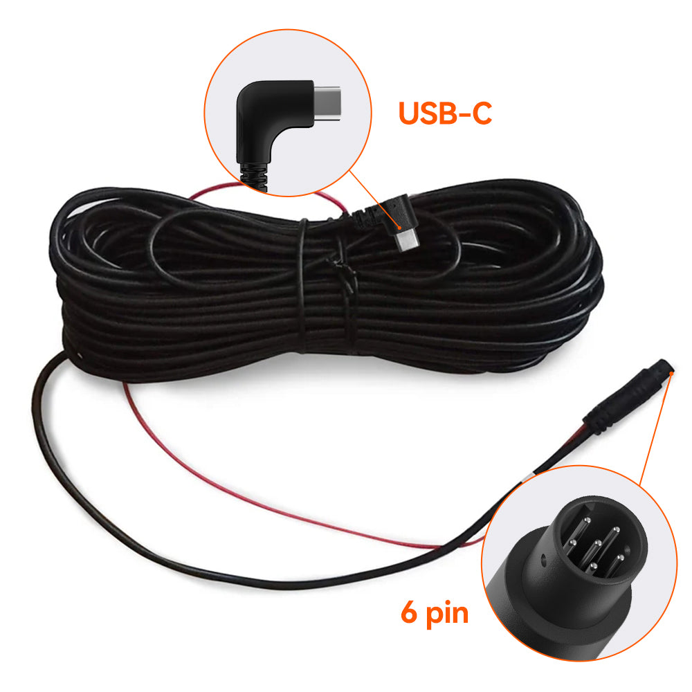 WOLFBOX 33/50 Feet Rear Camera Longer Replacement Cables for G900Pro/G