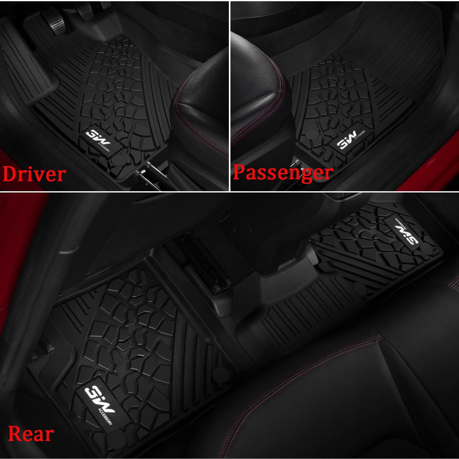3W Jeep Renegade 2015-2024 Custom Floor Mats TPE Material & All-Weather Protection Vehicles & Parts 3W   