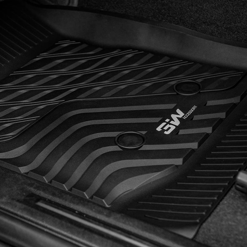 3W Chevy / Chevrolet Colorado Crew Cab / GMC Canyon Crew Cab 2015-2022 Custom Floor Mats TPE Material & All-Weather Protection Vehicles & Parts 3W   