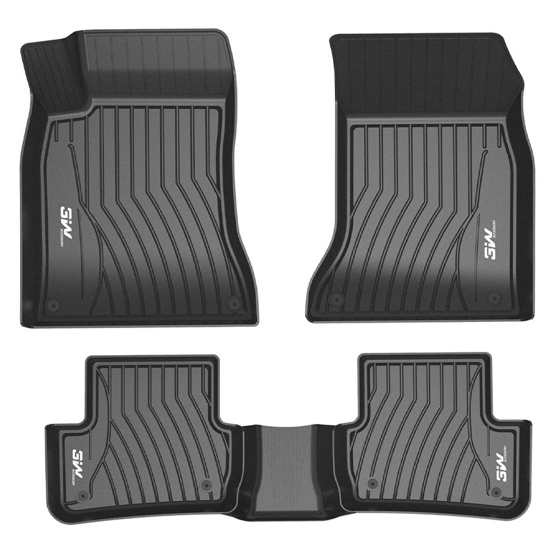 3W Mercedes-Benz GLE 2016-2019 Custom Floor Mats TPE Material & All-Weather Protection Vehicles & Parts 3w 2016-2019 GLE 2016-2019 1st&2nd Row Mats