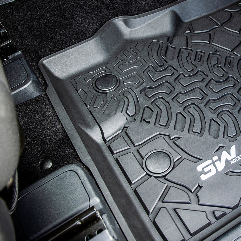 3W Ford Bronco 4-Door 2021-2024 Floor Mats / Trunk Mat TPE Material & All-Weather Protection Vehicles & Parts 3W   
