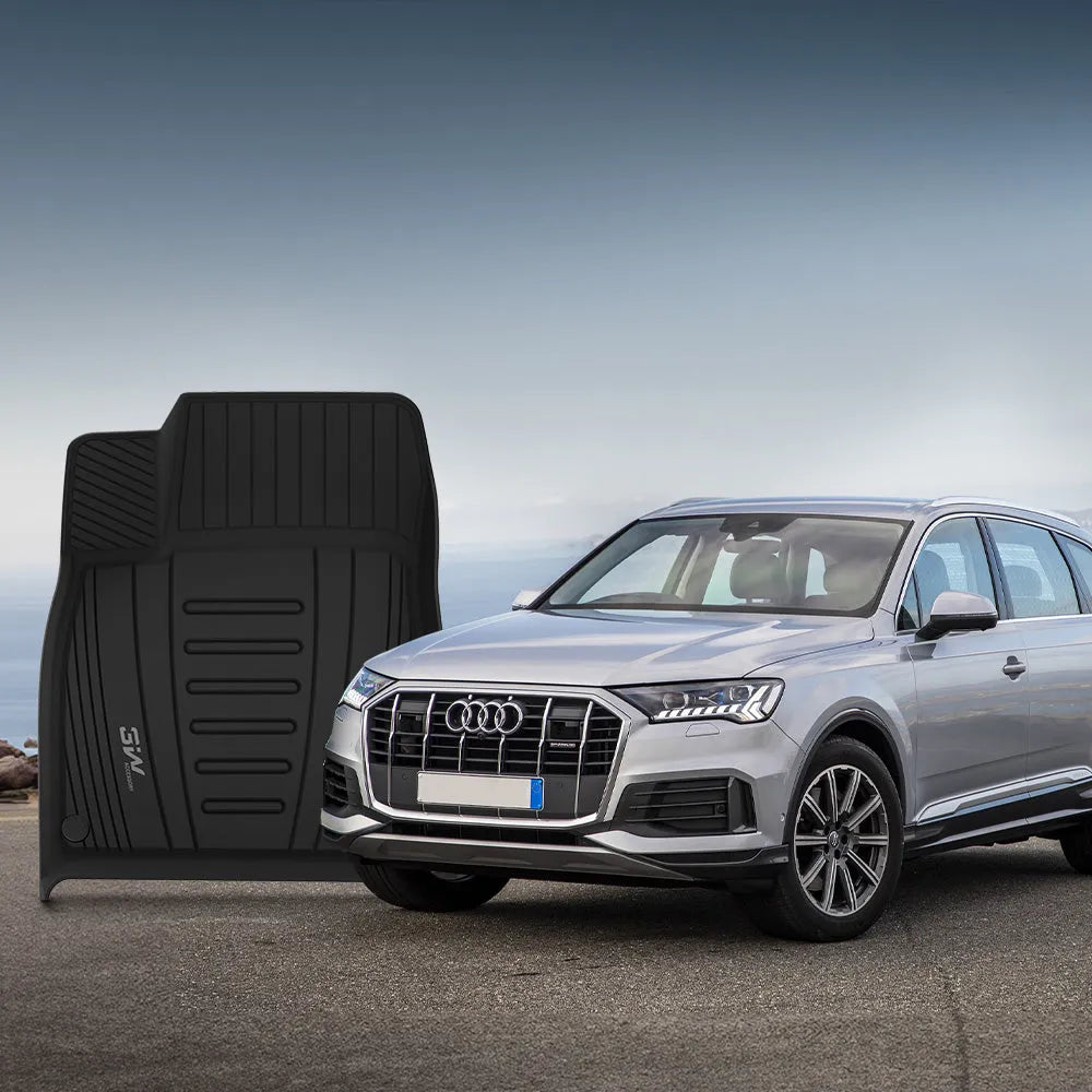 3W Audi Q7 2017-2025 Custom Floor Mats TPE Material & All-Weather Protection Vehicles & Parts 3W   