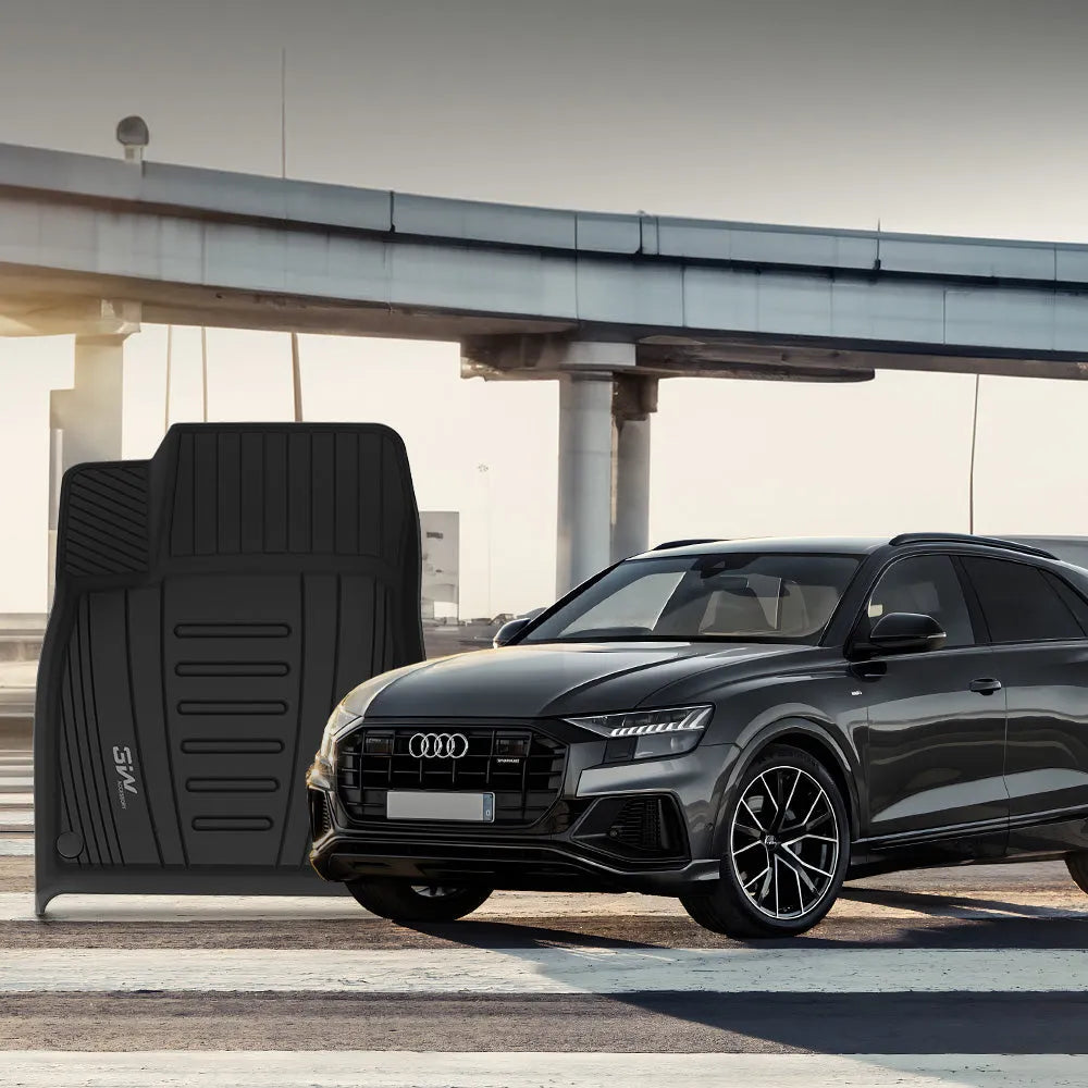 3W Audi Q8 2019-2025 Custom Floor Mats TPE Material & All-Weather Protection Vehicles & Parts 3W   