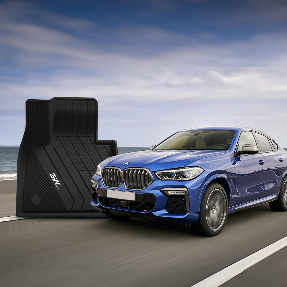 3W BMW X6 2020-2024 M/M50i/sDrive40i/xDrive40i G06  Custom Floor Mats TPE Material & All-Weather Protection Vehicles & Parts 3W   