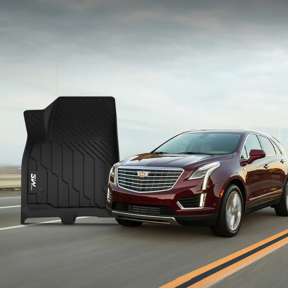 3W Cadillac XT5 2016-2024 Custom Floor Mats TPE Material & All-Weather Protection Vehicles & Parts 3W   