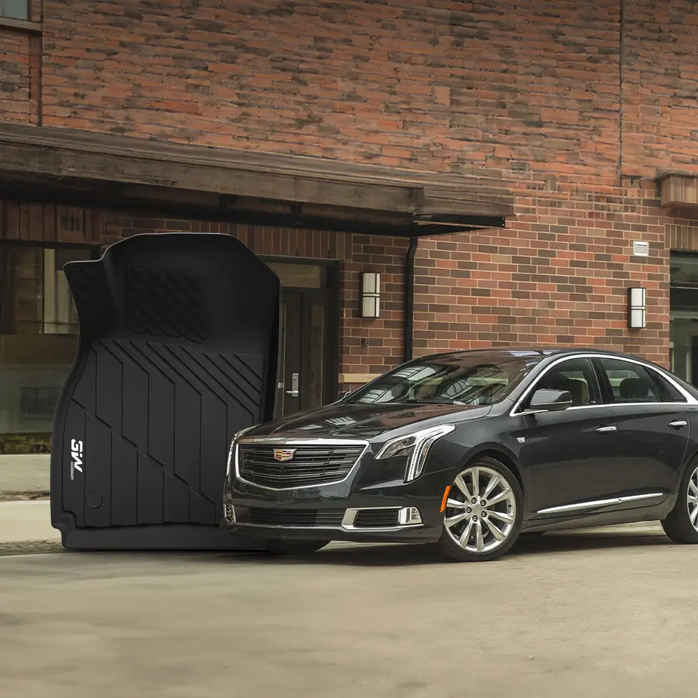 3W Cadillac XTS 2013-2019 Custom Floor Mats TPE Material & All-Weather Protection Vehicles & Parts 3W   