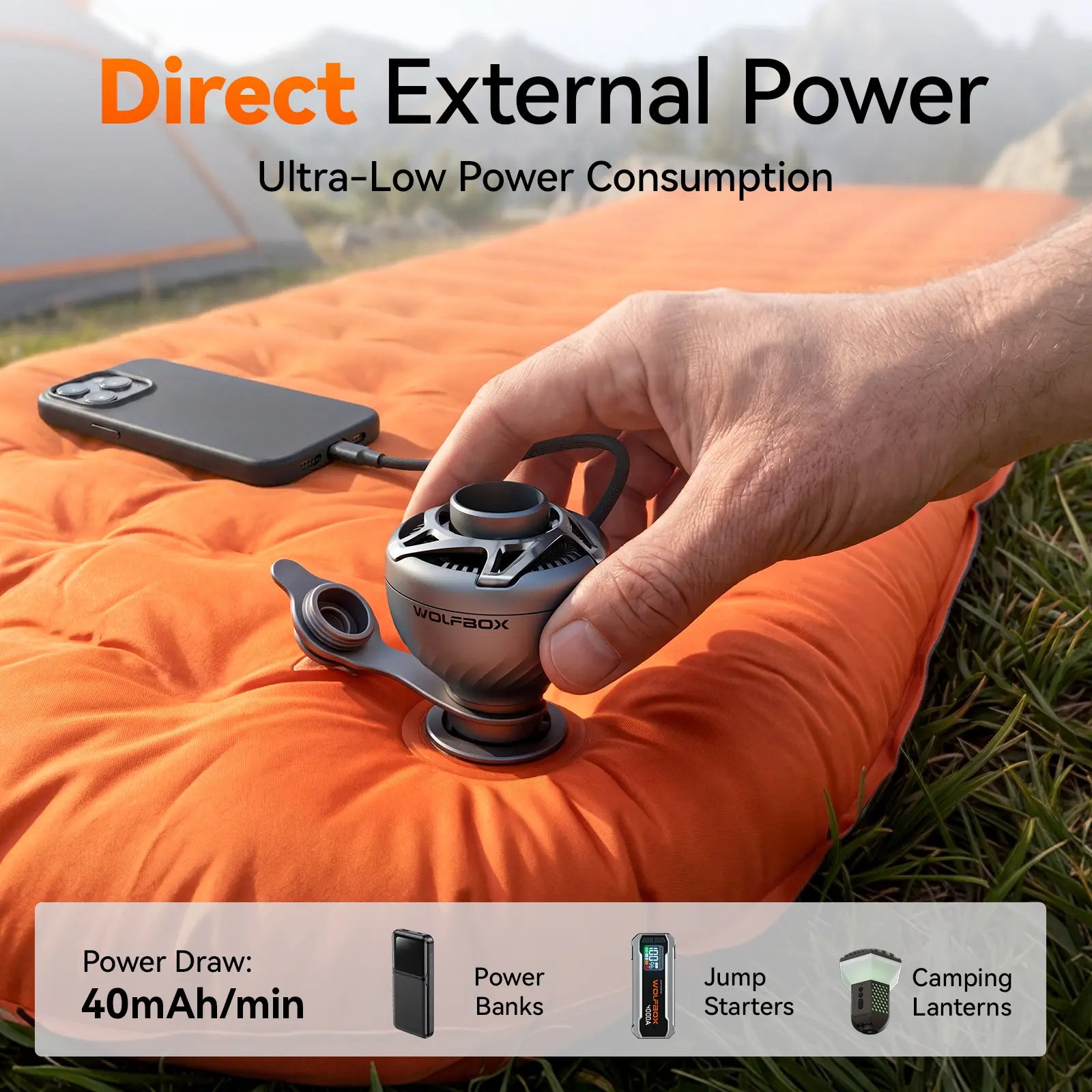 WOLFBOX MegaFlow Mini Air Pump