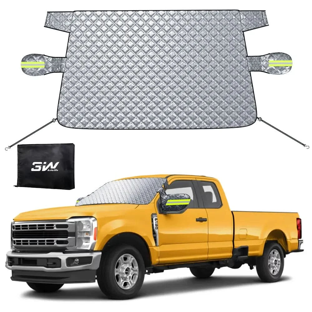 3W Windshield Cover for Ice and Snow Universal Fit for Car SUV/ Truck/ Van Graphene-Insulated - WOLFBOX