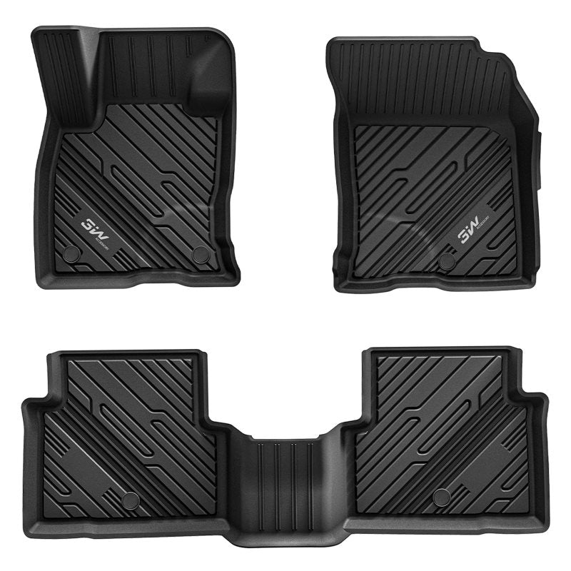 3W Ford Bronco Sport 2021-2024 Floor Mats TPE Material & All-Weather Protection Vehicles & Parts 3W 2021-2024 Bronco Sport 2021-2024 1st&2nd Row Mats