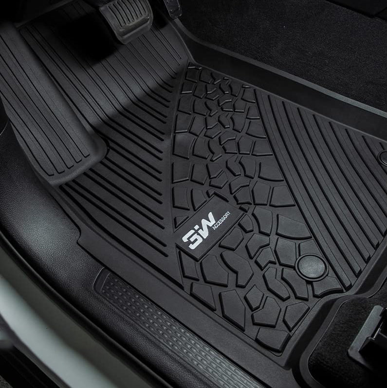 3W Floor Mats Jeep Grand Cherokee 2016-2021 / Grand Cherokee WK 2022-2023 (Non L) Custom Cargo Liner TPE Material & All-Weather Protection Vehicles & Parts 3W   