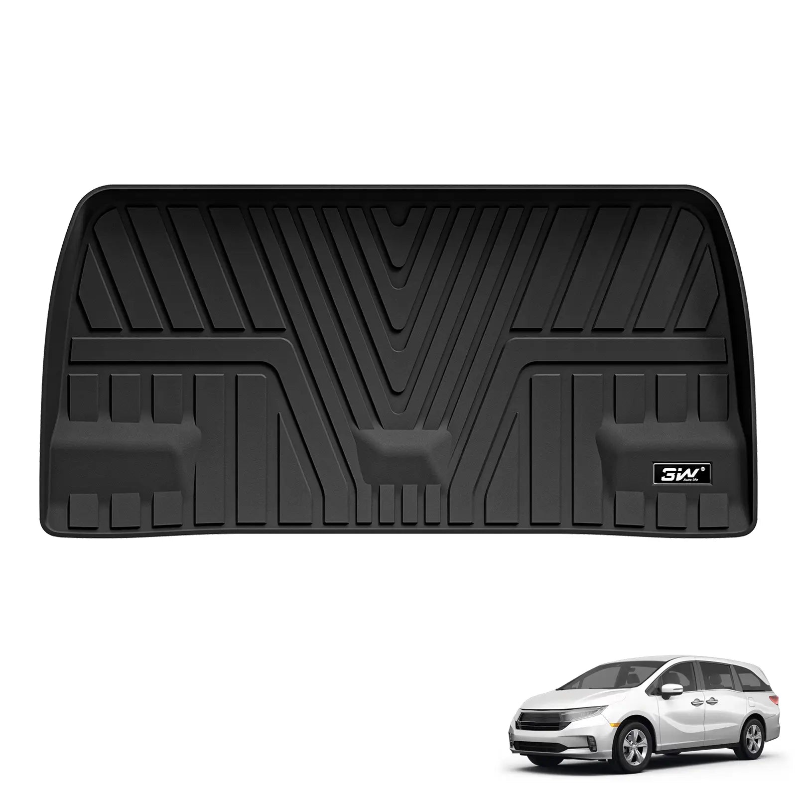 3W Honda Odyssey 2018-2025 Custom Floor Mats / Trunk Mat TPE Material & All-Weather Protection Vehicles & Parts 3W   