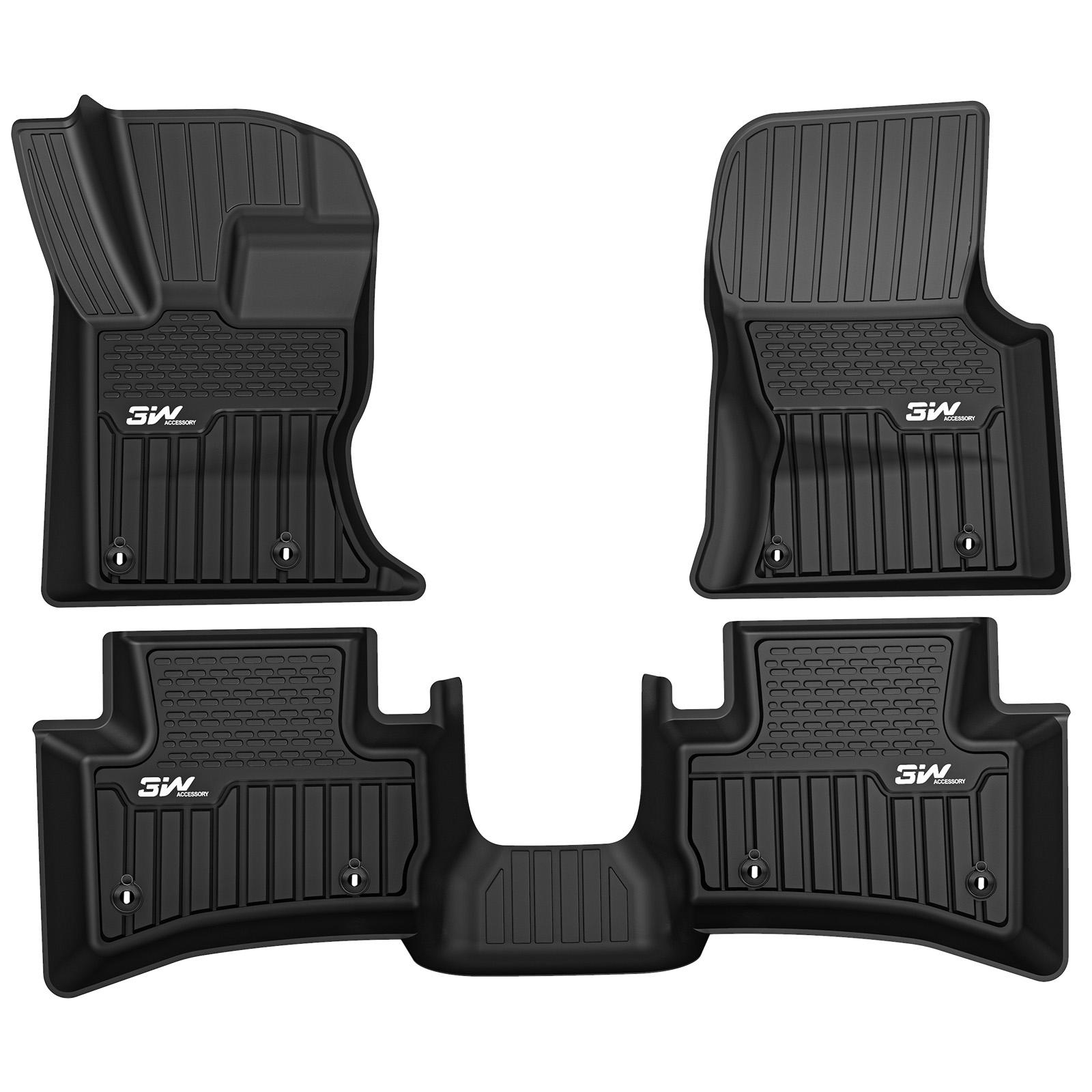 3W Jaguar F-pace 2017-2025 Custom Floor Mats TPE Material & All-Weather Protection Vehicles & Parts 3W 2017-2025 F-pace 2017-2025 1st&2nd Row Mats