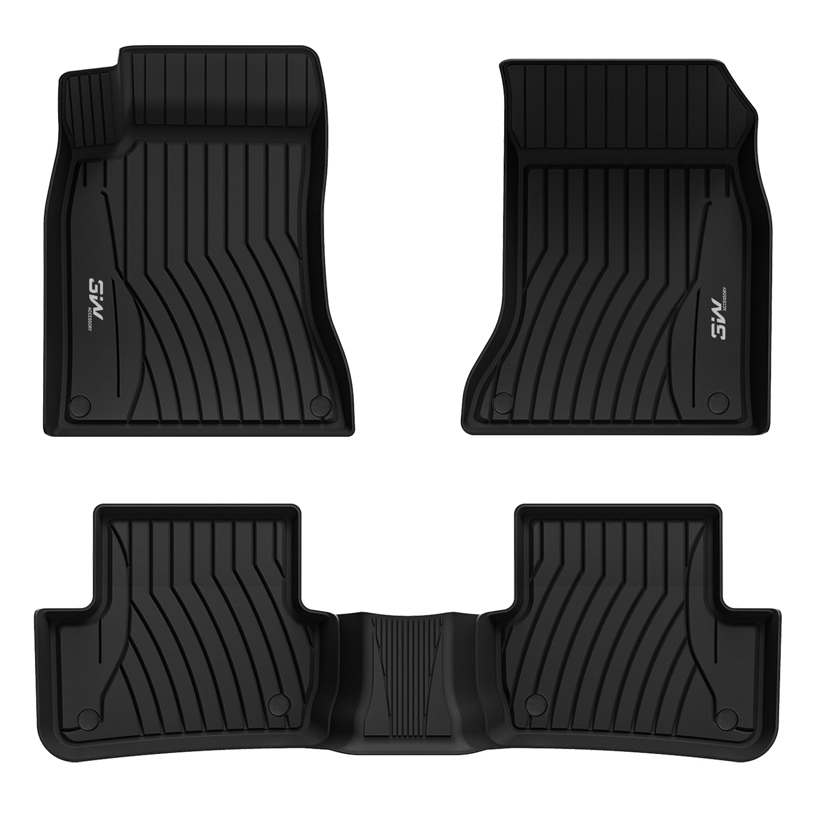 3W Mercedes-Benz GLA 2015-2020 Custom Floor Mats TPE Material & All-Weather Protection Vehicles & Parts 3w 2015-2020 GLA 2015-2020 1st&2nd Row Mats