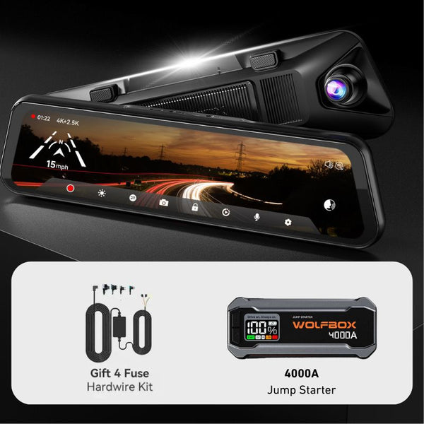WOLFBOX G900Pro 12 MP WiFi-Touchscreen-Rückspiegel-Dashcam Smart Mirror main image 0