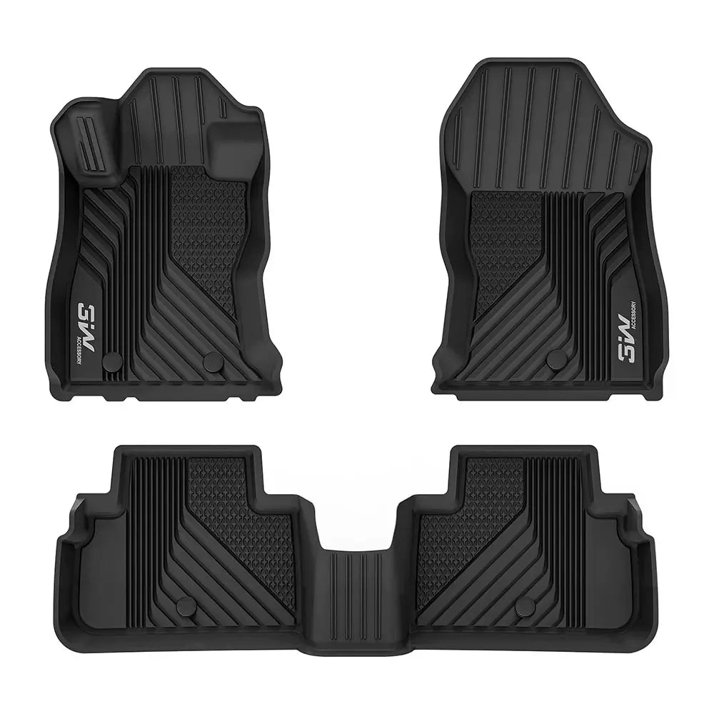 3W Subaru Forester 2019-2024 Custom Floor Mats TPE Material & All-Weather Protection Vehicles & Parts 3w 2019-2024 Forester 2019-2024 1st&2nd Row Mats