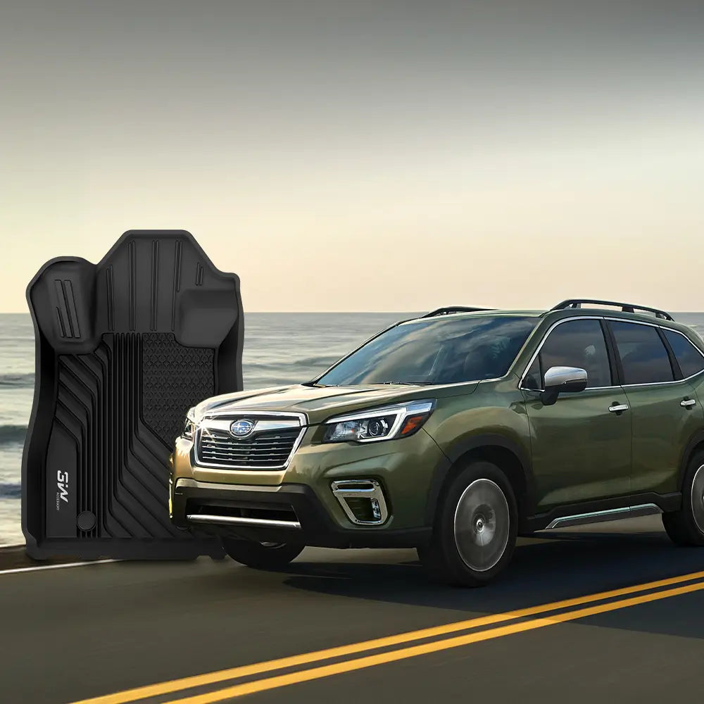 3W Subaru Forester 2019-2024 Custom Floor Mats TPE Material & All-Weather Protection Vehicles & Parts 3w   