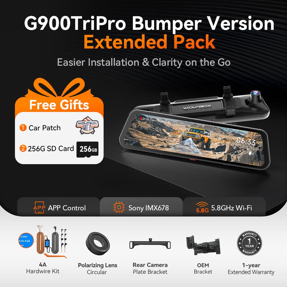 WOLFBOX G900 ドライブレコーダー Amazon.co.jp: WOLFBOX ドライブレコーダー ミラー型 最新