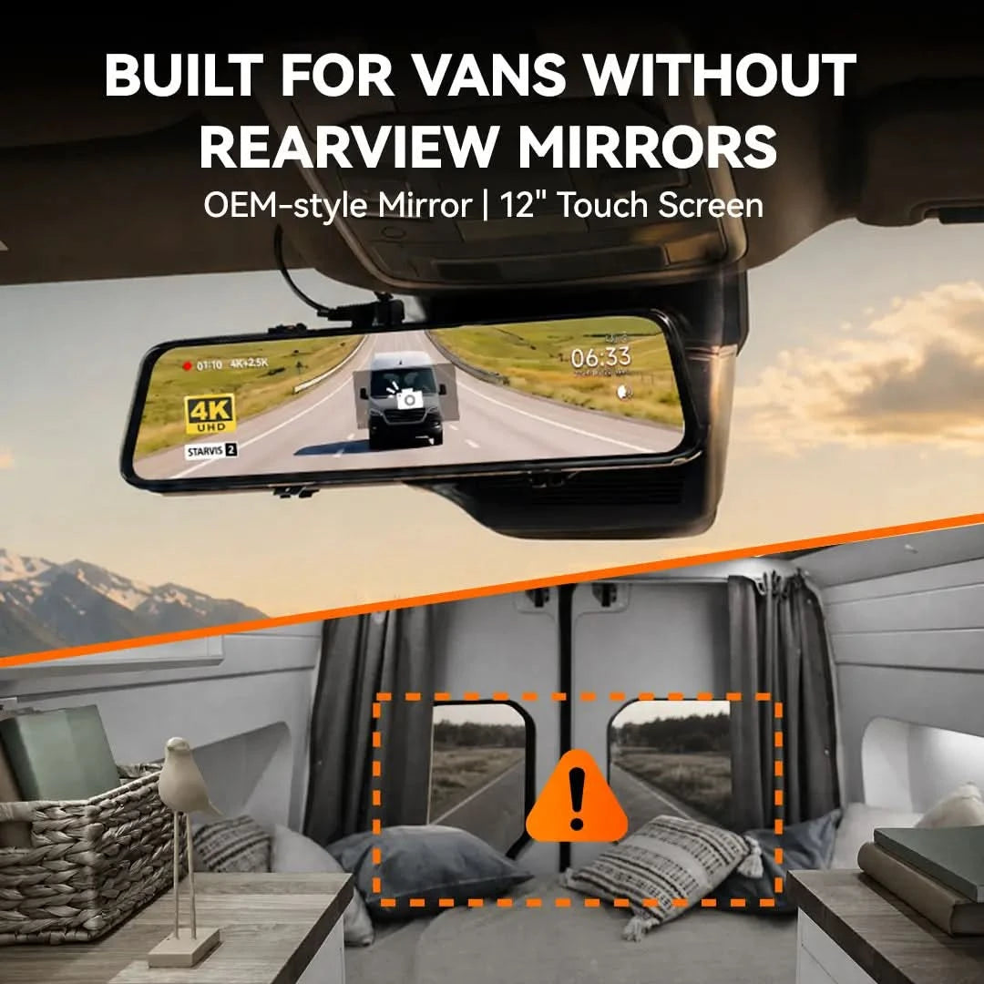 WOLFBOX G900Pro Smart Rear View Mirror Dash Cam & Backup Camera