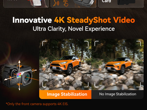 X5Duo Stabilization Dash Cam