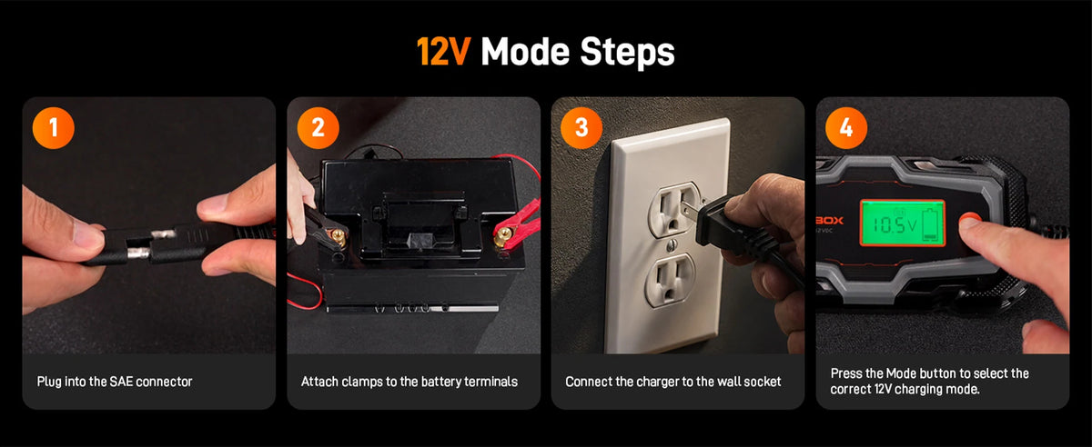 bc40 short press quick charge mode in 4 easy steps for fast battery charging wide | WOLFBOX BC40