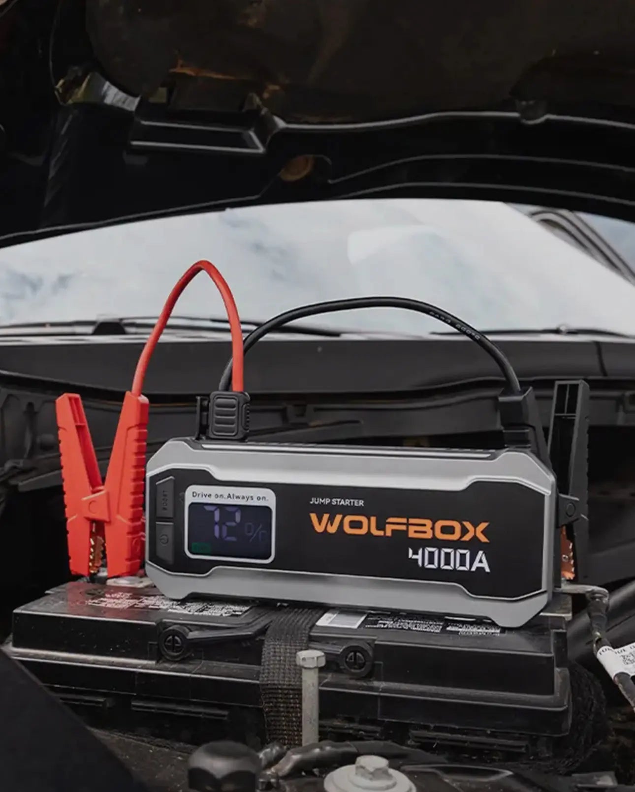 Wolfbox Jump Starter Powerful Portable Car Battery Booster Wolfbox Jump Starter Powerful Portable Car Battery Booster