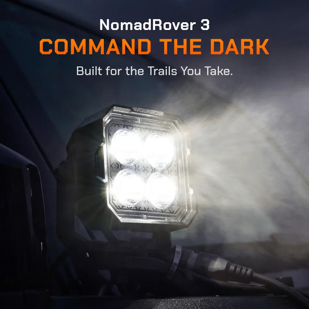 off-road light with interchangeable covers for different beam modes
