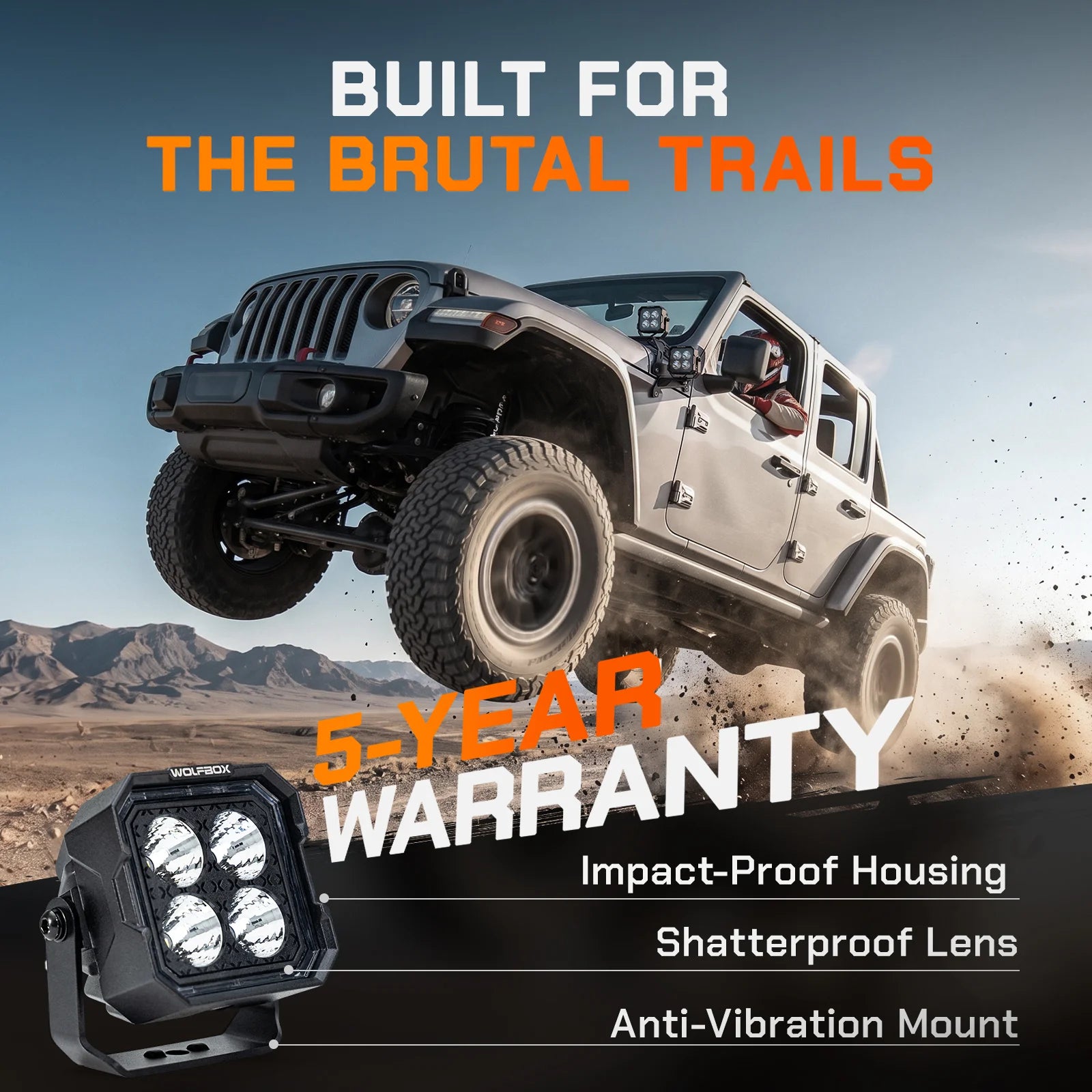 NomadRover 3" Off-Road LED Pod Lights（Pair） - WOLFBOX