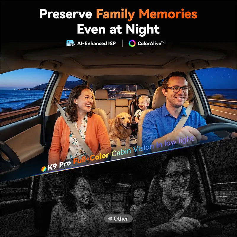 WOLFBOX K9 Pro 3 Channel 4K+2.5K+2.5K STARVIS 2 Dash Cam - WOLFBOX