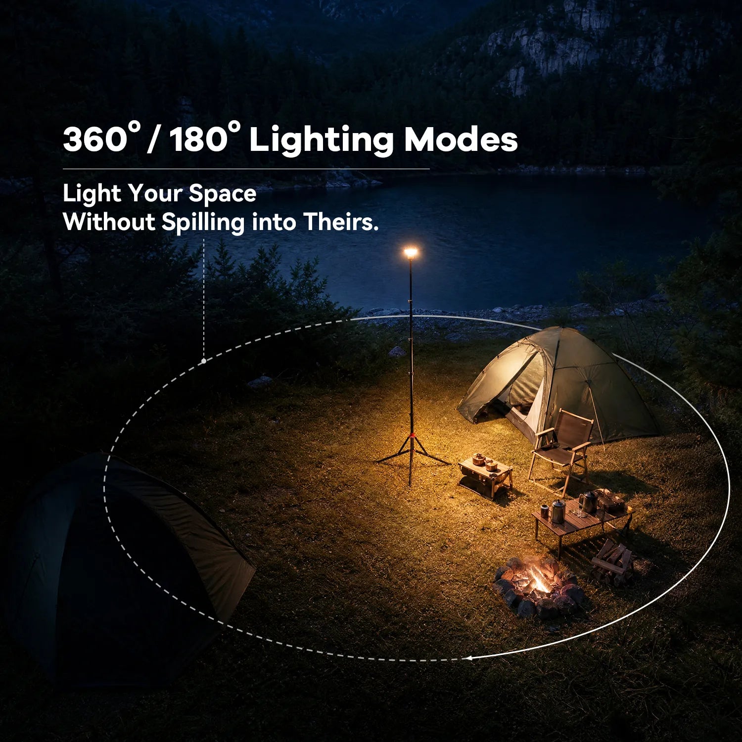 WOLFBOX TL2000 Telescopic Camping Light