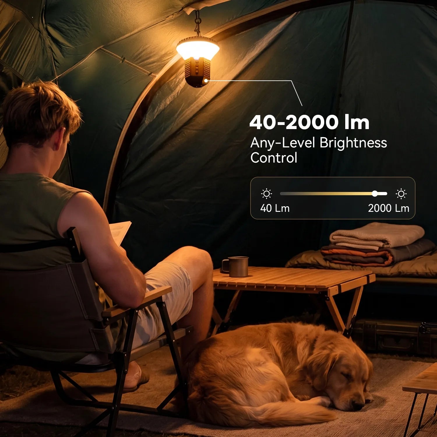 WOLFBOX TL2000 Telescopic Camping Light