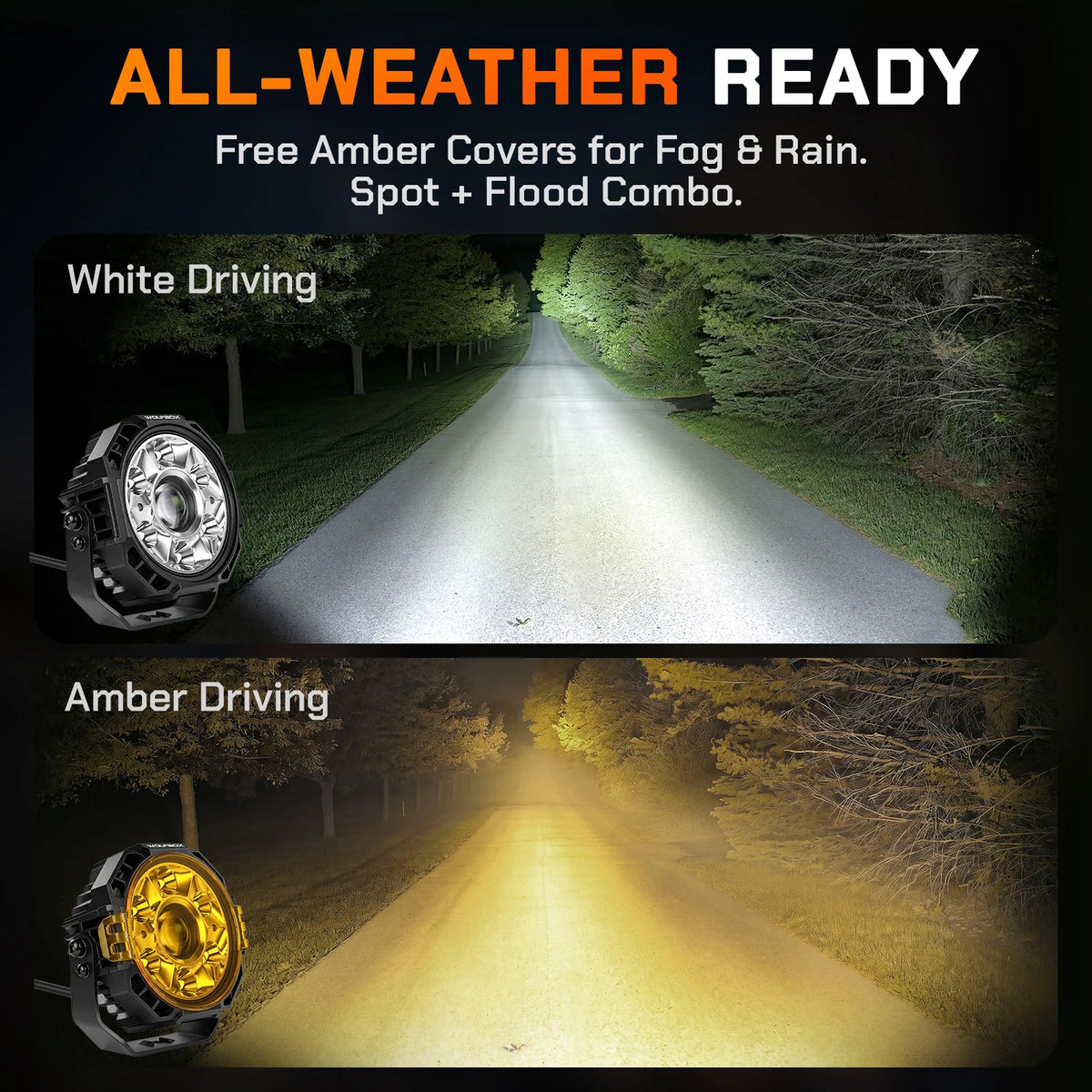 NomadPixel  5" Off-Road LED Pod Lights（Pair） - WOLFBOX