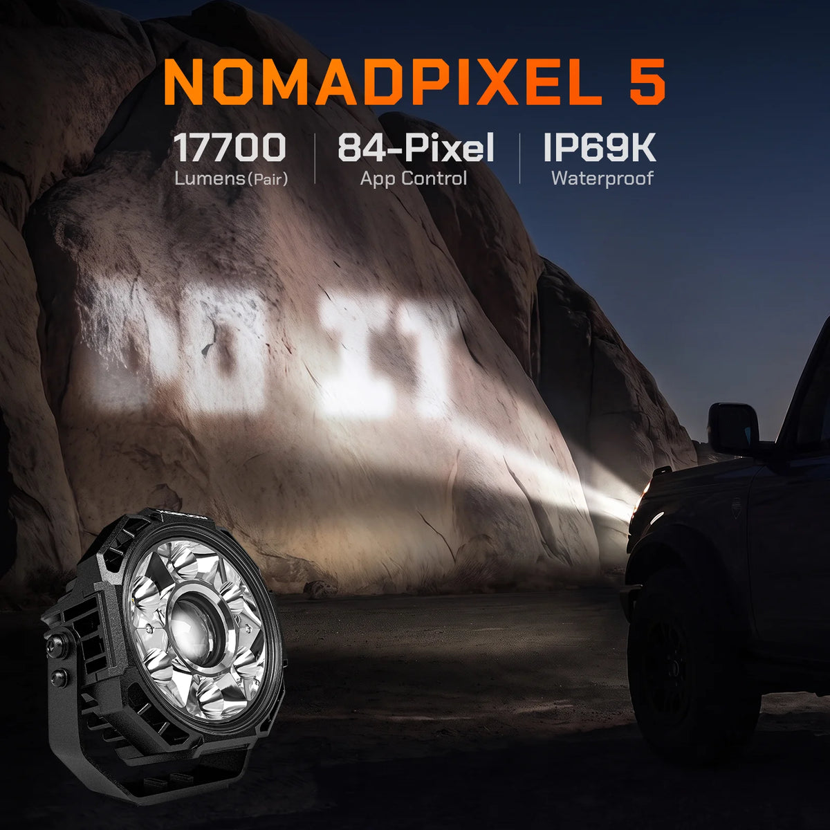 NomadPixel  5" Off-Road LED Pod Lights（Pair） - WOLFBOX