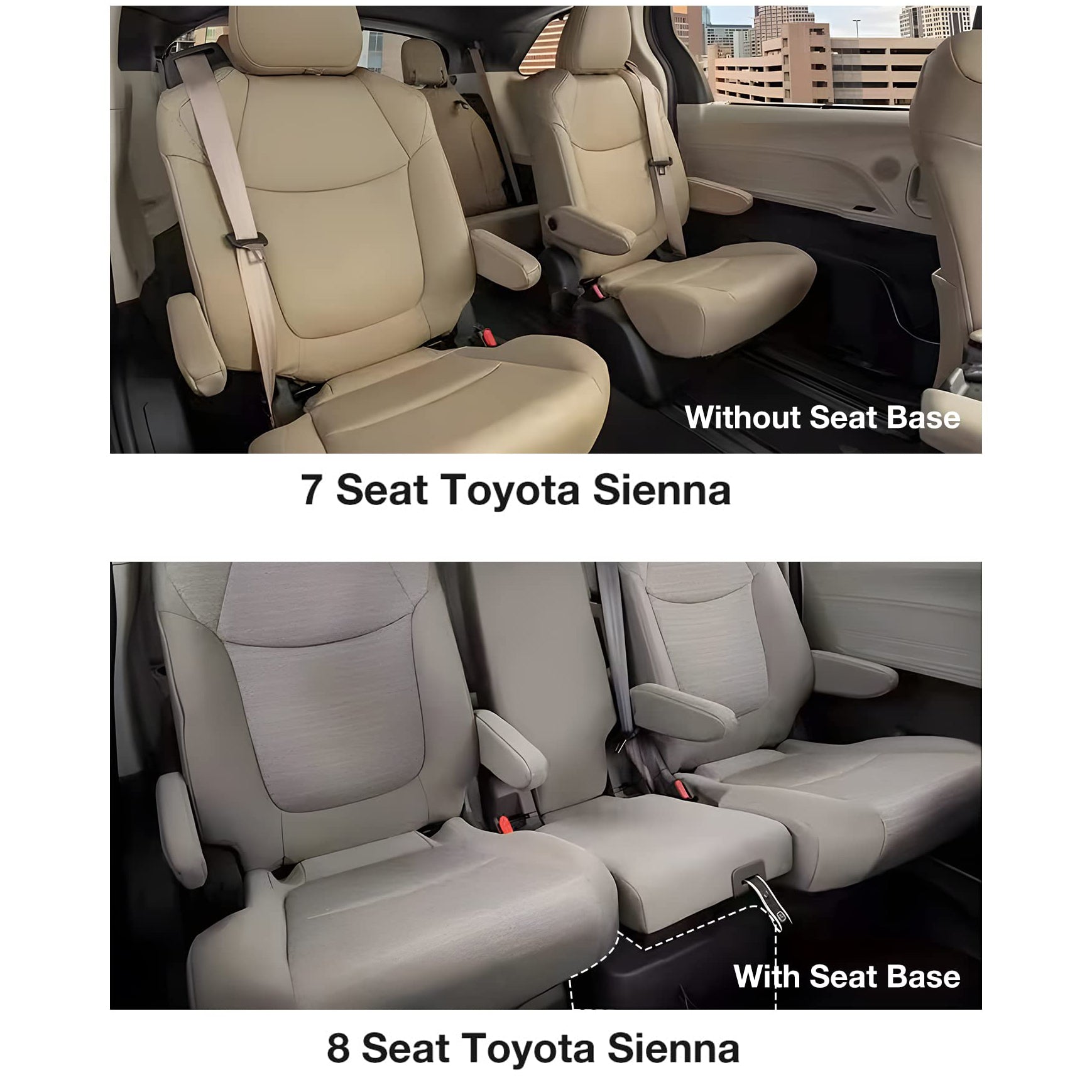 3W Toyota Sienna 7 Seat 2021-2023 Custom Floor Mats / Trunk Mat TPE Ma