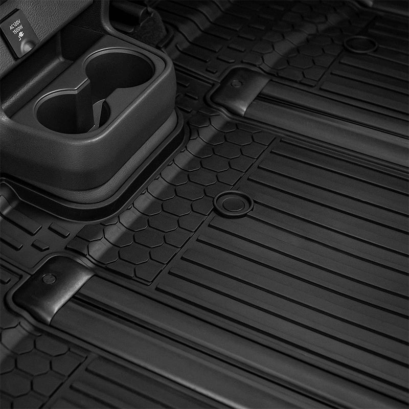 3W Toyota Sienna 8 Seat 2021-2023 Custom Floor Mats / Trunk Mat TPE Material & All-Weather Protection Vehicles & Parts 3Wliners   