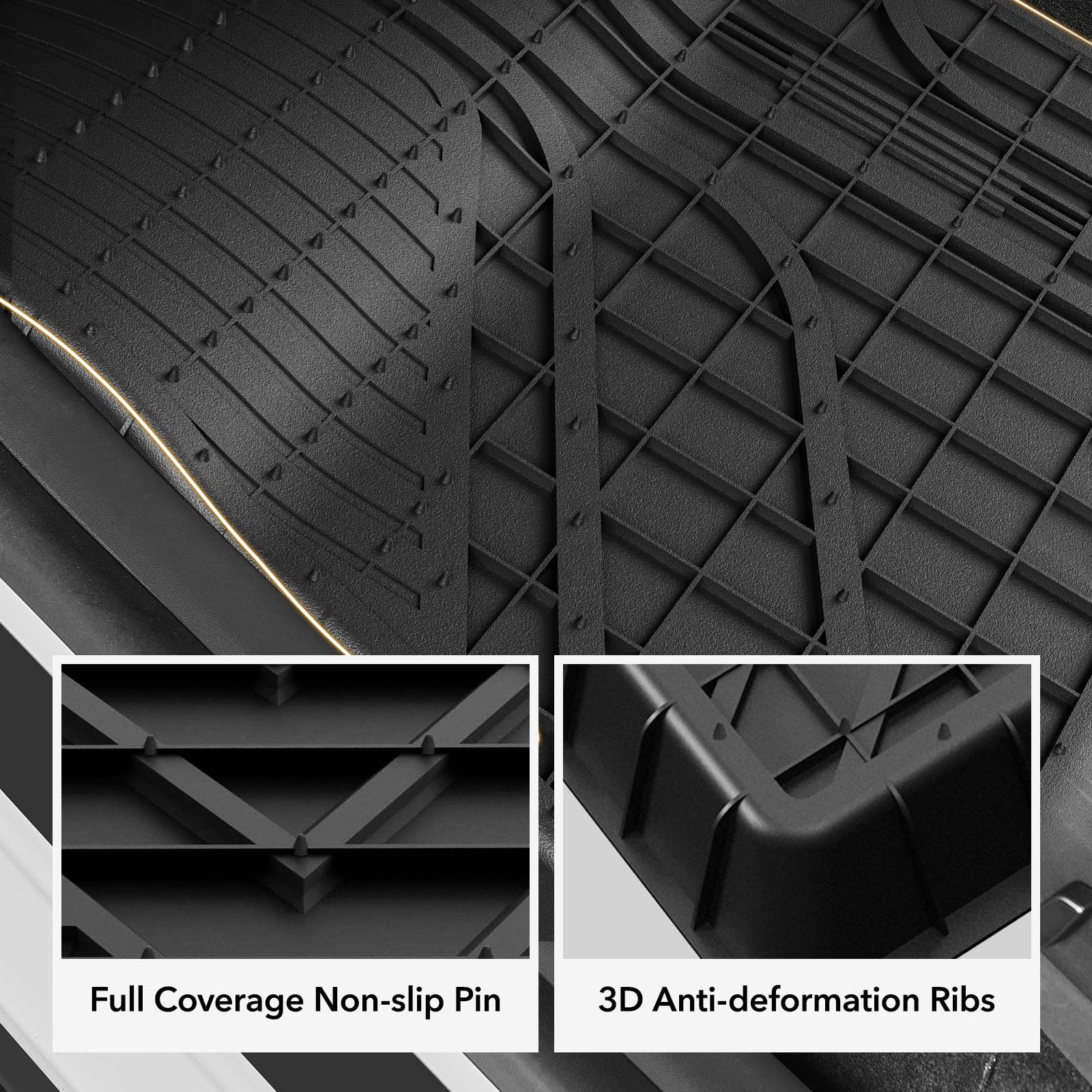 3W Tesla Model S 2022-2023 Custom Floor Mats & Trunk Mats TPE Material & All-Weather Protection Vehicles & Parts 3Wliners   