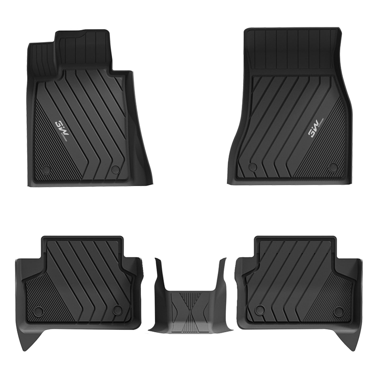 3W BMW 5 Series 2017-2023 G30 Custom Floor Mats Cargo Liner TPE Material & All-Weather Protection Vehicles & Parts 3Wliners 2017-2023 5 Series 2017-2023 1st&2nd Row Mats