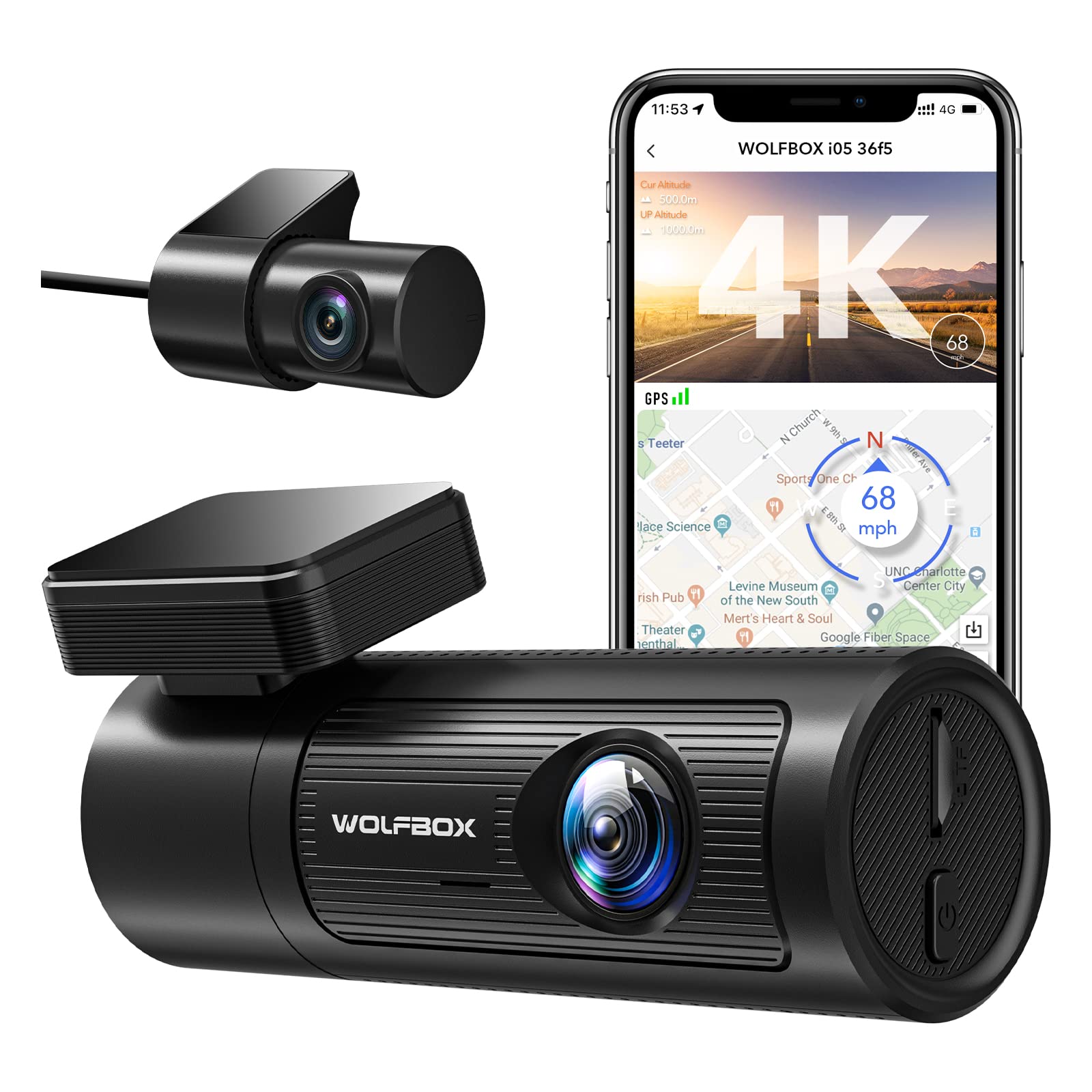 WOLFBOX i03 Autokamera Dashcam: Kabellose Dashcam Auto mit 2,5K