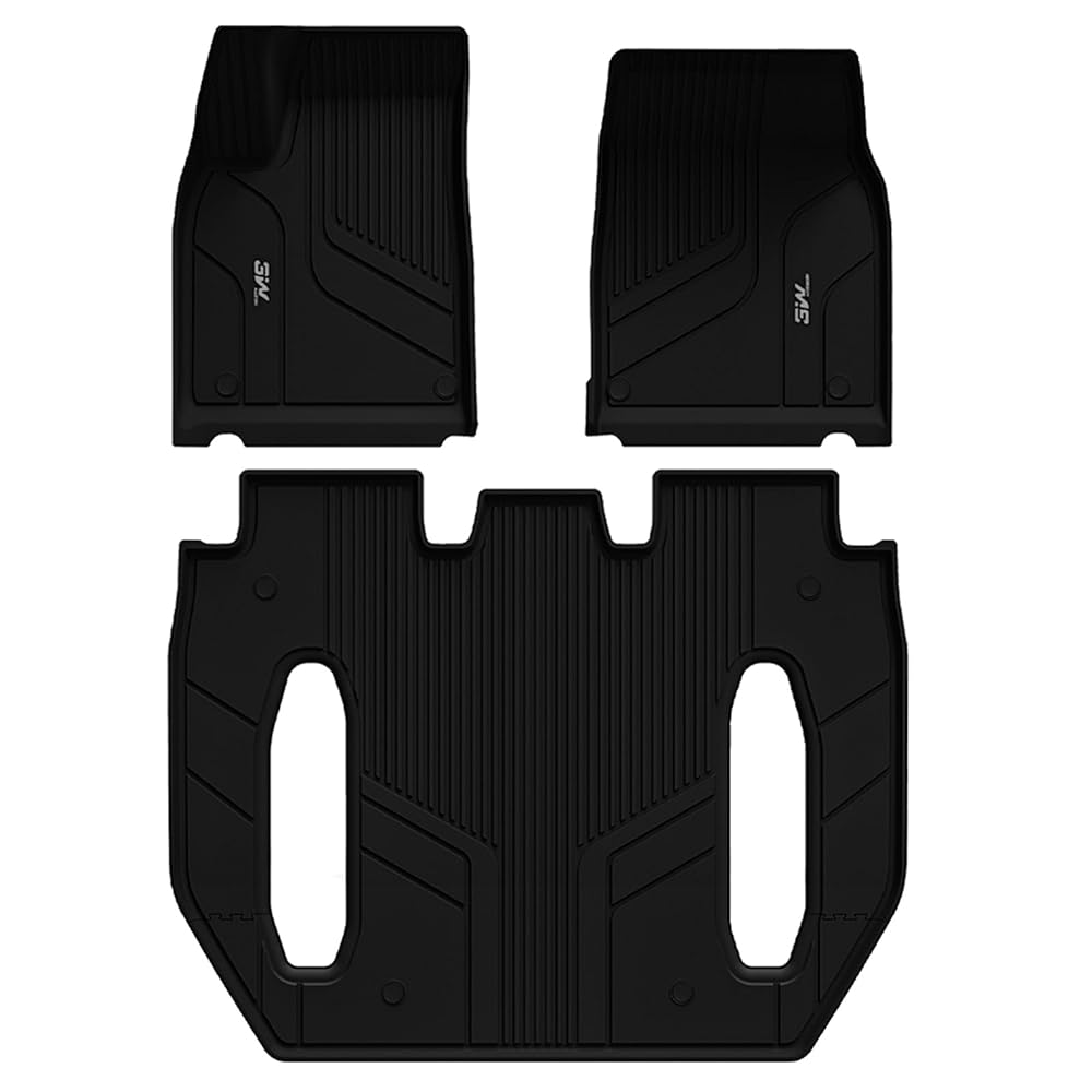 3W Tesla Model X 6 Seat 2022-2023 Custom Floor Mats Trunk Mats TPE Mat